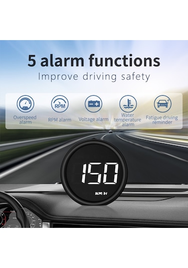 Geeroyoo Araba Yeni Obd Hız Göstergesi Hud Head-up Ekranı B1 Çok Fonksiyonlu Araç Tanılama Dedektörü Hız Göstergesi Güvenli Sürüş