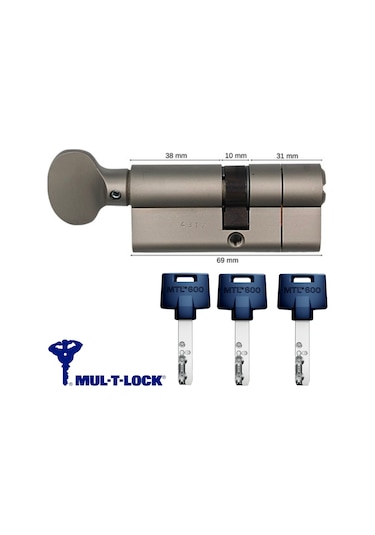 Mul-t-lock Mtl 600 Tokmaklı Tuzaklı Bilyalı Kapı Kilidi 69 Mm