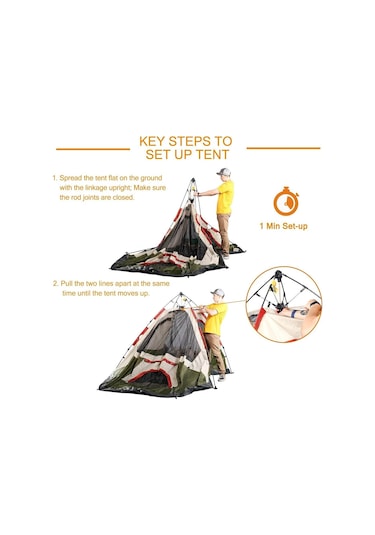 Quickup Domehike 6 Kişilik Otomatik Çadır