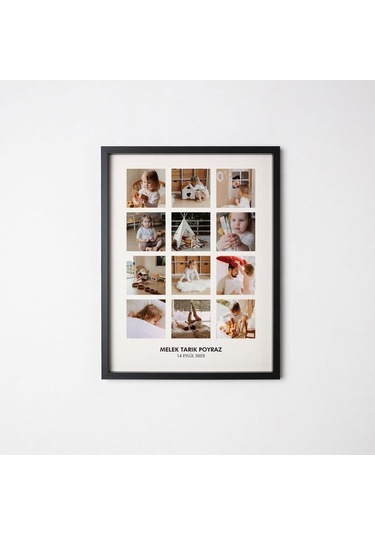 Unutulmaz Anlarımız 12 Fotoğraf Baskılı Yapışkan Çerçeve 327766