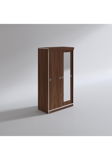 Kenzlife Gardırop Sürgülü Kapaklı Kapılı 100 Papatya Cvz Aynalı Gardolap Dolap