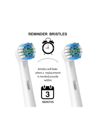 Oral-B ile Uyumlu Şarjlı ve Pilli Diş Fırçası Yedek Başlığı 8 Adet + Koruma Kapağı 4 Adet