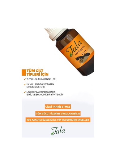 Tala Tüy Azaltıcı Dökücü ve İnceltici Karınca Yumurtası Yağı 20 ML