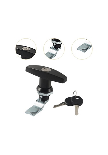 Homyl T Saplı Kilit Anahtarlı Alet Kutusu Araba Karavan Siyah