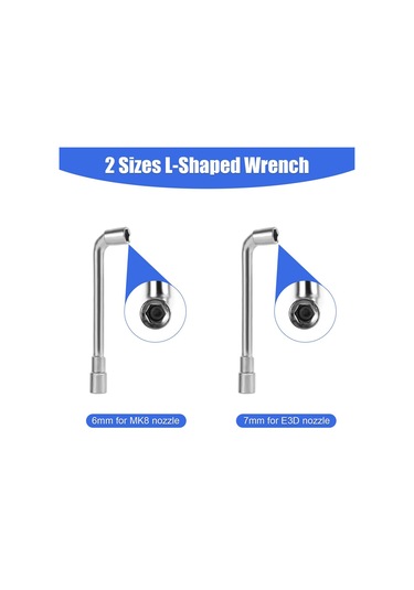 Xurunkeji 3d Yazıcı Nozul Temizleme Kiti, 20 Nozul Temizleme Pimi/iğnesi 2 Tel Fırça 2 L Şeklinde Anahtar 2 Cımbız