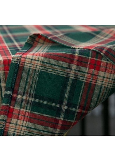 Noel Masa Örtüsü Kumaş Sanatı Amerikan Tarzı Yeşil Izgara High-end Masa Örtüsü Çay Masası Masa Örtüsü