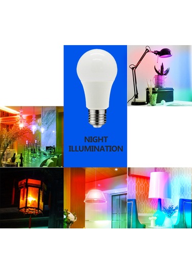 Yaleker E27 Rgb+ Beyaz Led Ampul 18w/a70: Uzaktan Kumanda, Işıklık Ayarı, Renk Değiştirme Ve Hafıza Özelliği Diğer