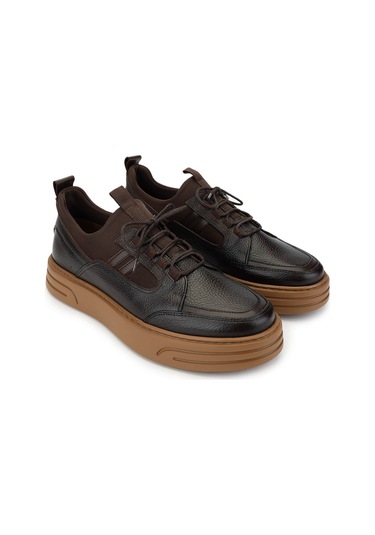 Tamer Tanca Erkek Hakiki Deri Kahverengi Casual Ayakkabı 537 3479 Erk Ayk Sk24-25 Kahve Dr Kahve Kahverengi