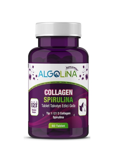 Algolina Collagen + Spirulina Tablet Takviye Edici Gıda 1260 Mg 60 Tablet
