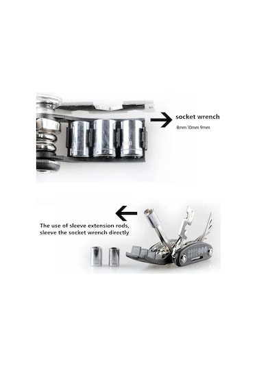 Robesbon 15 Fonksiyonlu Bisiklet Alyan Anahtar Seti Siyah