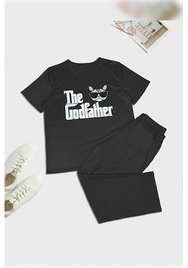 Tampap  2170 Kısa Kollu Erkek Baskılı Pijama Takımı Antrasit