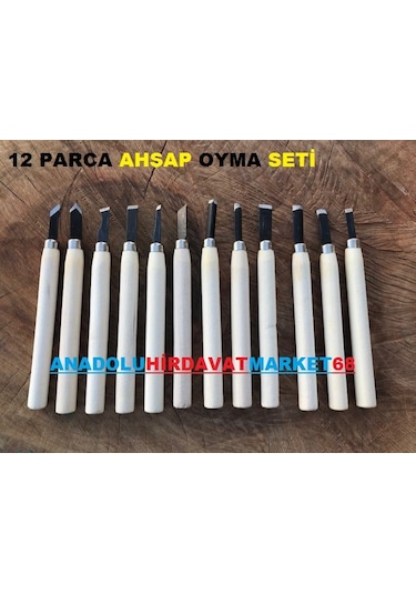 Ahşap Oyma Bıçak Seti 12 Parça Hobi Kullanım Amaçlı