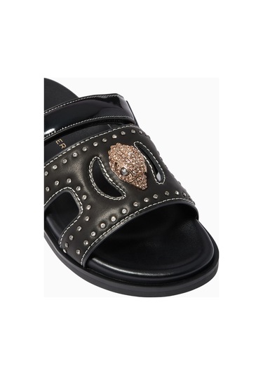 Kurt Geiger Eagle Stud Cut Out Sandaletler, Deri, Çivili Ve Şık Yaz Sandaleti Siyah