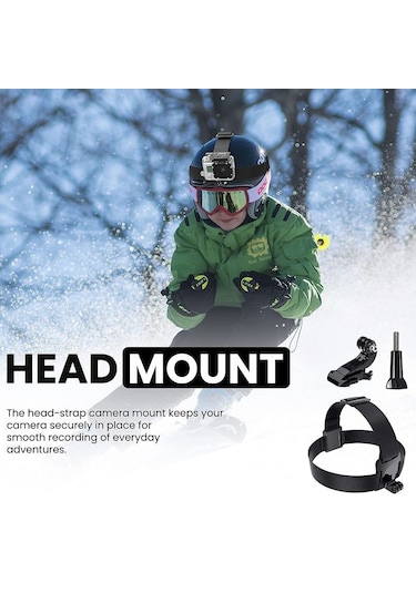 20-in-1 Gopro Eylem Kamera Aksesuarları Kiti Açık Spor Göğüs Bilek Kayışı Kafa Bandı Tripod Bağlama Aparatı Parça Seti