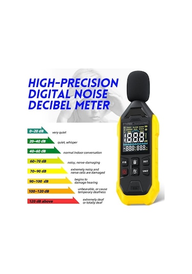 Novahub Fdm01 Profesyonel Dijital Ses Ölçme Aleti - Hassasiyetli Desibel Metre