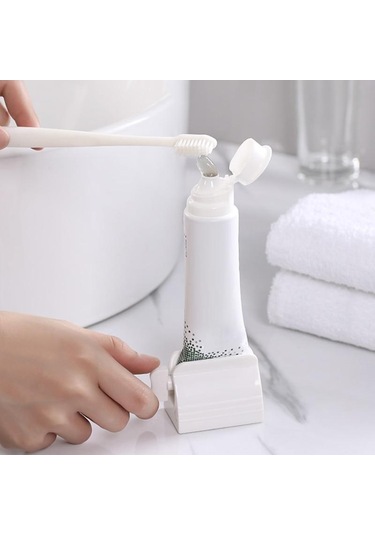 Kırmızı Çok İşlevli Diş Macunu Sıkacağı Haddeleme Tüp Sıkacağı Kolay Taşınabilir Kaymaz Diş Macunu Dispenseri Banyo Aksesuarları Setleri Kırmızı