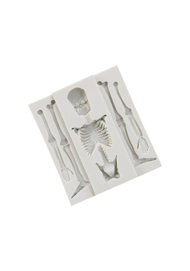 Gatherco Kafatası İskeleti Çikolata Silikon Kalıpları 3d İskelet Kemik Silikon Kalıp Şeker Kurabiye Yapımı İçin Kendin Yap Pişirme