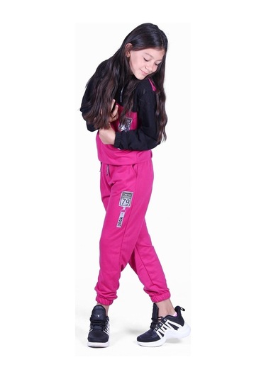 Fyk Kids Snow Fashıon Baskılı Kız Eşofman Takımı Fuşya