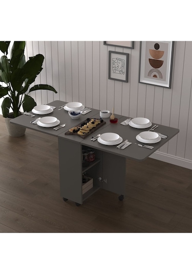 %100 Mdflam Katlanır Mutfak Masası Asra Trend KM-29