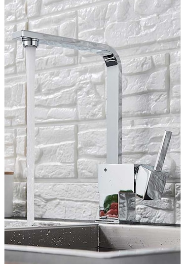 Hms Mix Kuğu Kare Mutfak Eviye Bataryası Sıcak Soğuk Su Çıkışlı