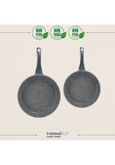 Thermoad Midas Döküm Granit  20 x 26 CM Gri 2’li Set