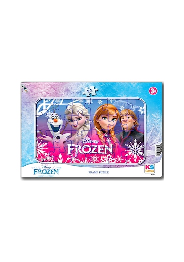 Frozen Elsa, Çilek Kız, Maşa Ile Koca Ayı 3 Lü Frame Puzzle Set