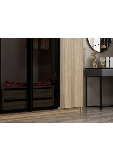 Kale Plus 4 Kapaklı 2ç Dolap Dore Plus Dore Füme Cam 190cm Ceviz