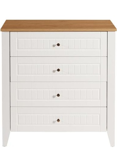 Just Home Mona Şifonyer - Beyaz / Sepet Beyaz / Sepet