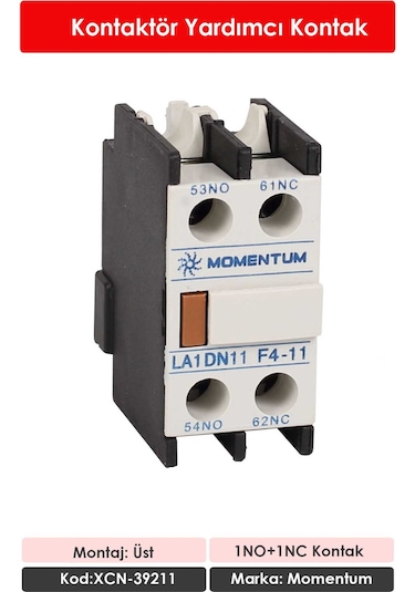 Momentum Kontaktör Yardımcı Kontak Üst 1no 1nc Xcn 39211