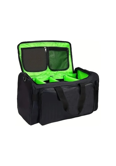 Sandwich Motion003 Büyük Kapasiteli Nylon Seyahat Çantası Spor Ayakkabı Gözlü Sade Siyah Hareketli Kargo Siyah