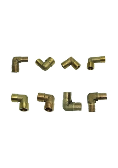 Suntek 1 Adet Çift Erkek Dişli Dirsek Pirinç Adaptör Dn6xdn6