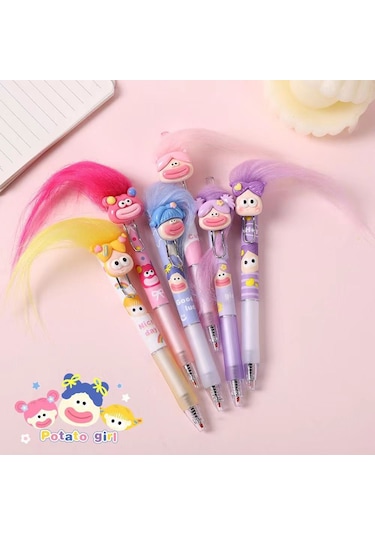 Karikatürlü Jel Tükenmez Kalem 6 Adet
