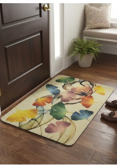 Hijyenik Kıvırcık Paspas 40x60 Cm - Islaklık Emici Kapı Önü Paspası Mavi