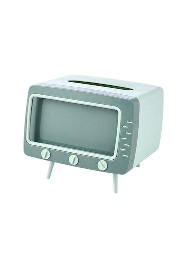 Hiçbir Çıkartma Yeşil-sevimli Plastik Doku Kutusu Ev Çok Fonksiyonlu Kawaii Masaüstü Kutusu Kasa Basit Yaratıcı Peçetelik 46917506