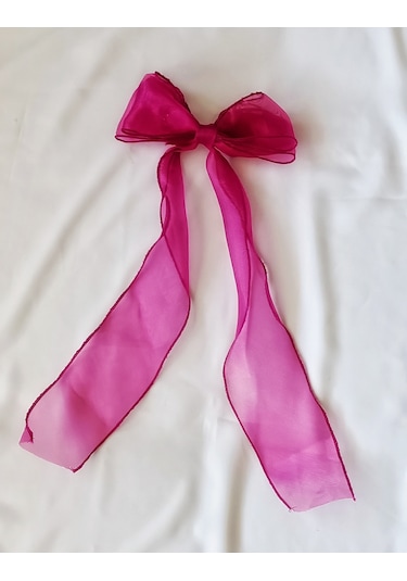 Tül Fiyonklu Kuyruklu Çocuk Çıt Çıt Toka Pembe-Gri
