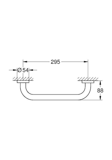 Grohe Essentials Banyo Tutamağı Tutunma Barı Mat Siyah - 1024712430 Siyah