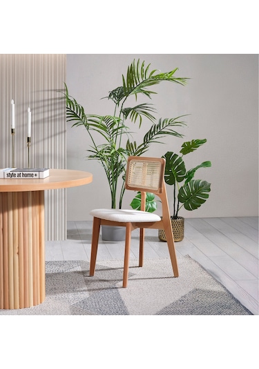 Arya Yuvarlak Ahşap Bohem Masa 110x110 Naturel