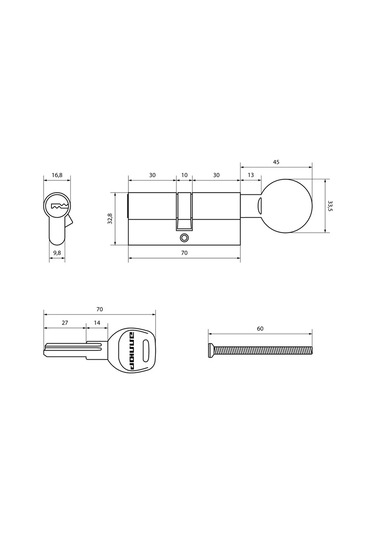 Allur Silindir Mekanizması Kilit Göbeği 176853295