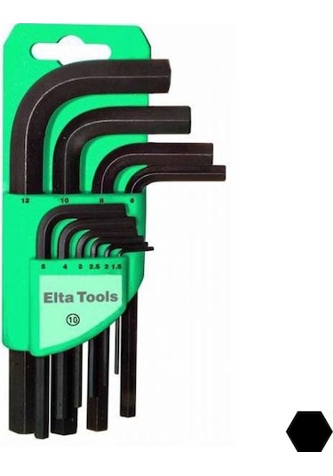 Elta 10 Lu Allen Anahtar Takım Altı Köşe Mm 4908003110