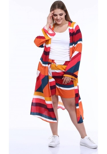 Myline Kadın Kuşaklı Uzun Kimono