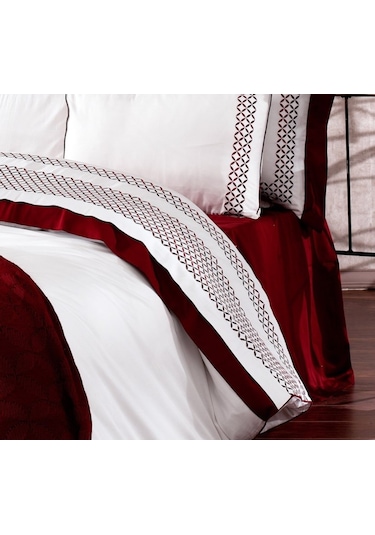 Nazik Home Sandy Nevresim Takımı Çk Bordo