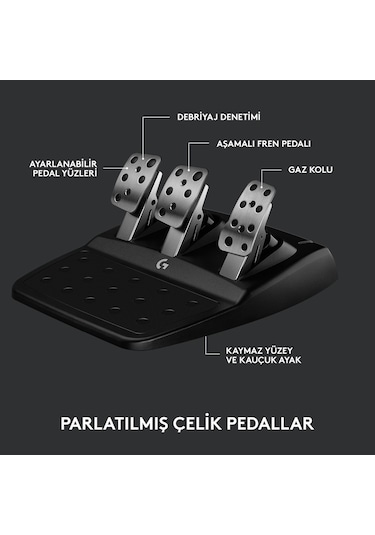 Logitech G923 Ps5. Ps4 Ve Pc Ile Uyumlu Yarış Direksiyonu Ve Ped