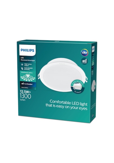 Philips Meson Tavan Gömme Spot 12.5W 1300 Lumen 6500K Beyaz Işık (125mm delikler için uygundur)