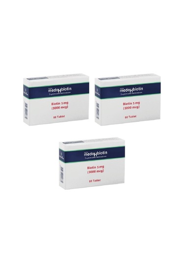 Dermoskin Medohbiotin Medobiotin 5 MG x 60 Tablet x 3 Adet