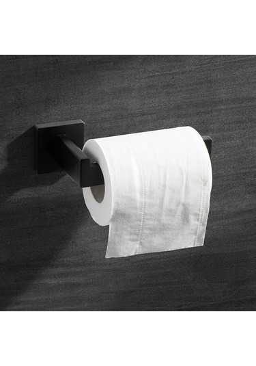Siyah Tuvalet Kağıdı Tutucu Paslanmaz Çelik Tuvalet Kağıdı Tutucu Rulo Tutucu Banyo Ve Mutfak İçin Kare Diğer