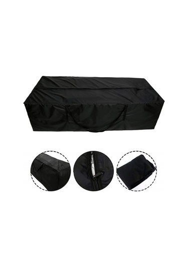 Vkemall Siyah 68 İnç Su Geçirmez Dış Mekan Yastık Depolama Çantası Kolle Ve Fermuarlı