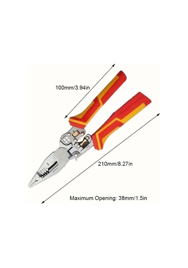 Xuweiwei Ltl1009 Y Igne Burunlu Cok Fonksiyonlu Tel Siyirma Pensesi 12 26 Awg Tpr Sap Elektrikciler Dıy Guvenlik Kilidi Ergonomik Dayanikli