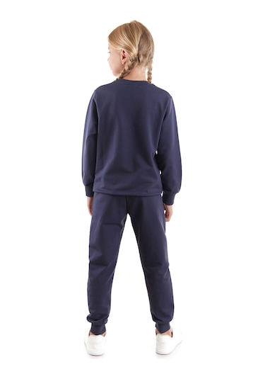 Ahengim Kız Çocuk Back To School Pamuklu Trend Eşofman Takımı Ak2529 Füme