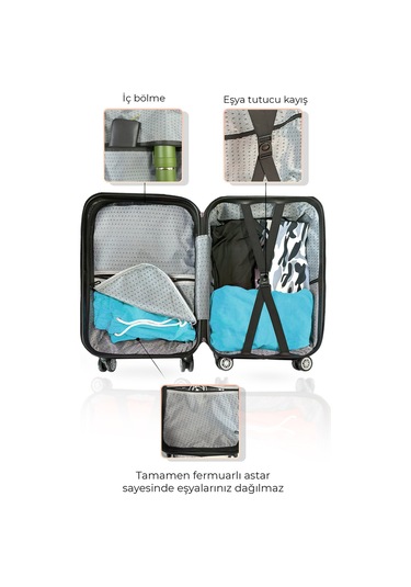 Polo&sky Spring Model Gül Kurusu Kabin Boy Valiz Bavul Gülkurusu