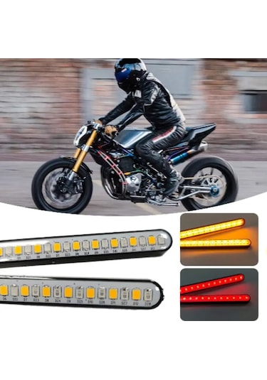 24 Smd Led Çakarlı Stop Kayar Sinyal 10cm